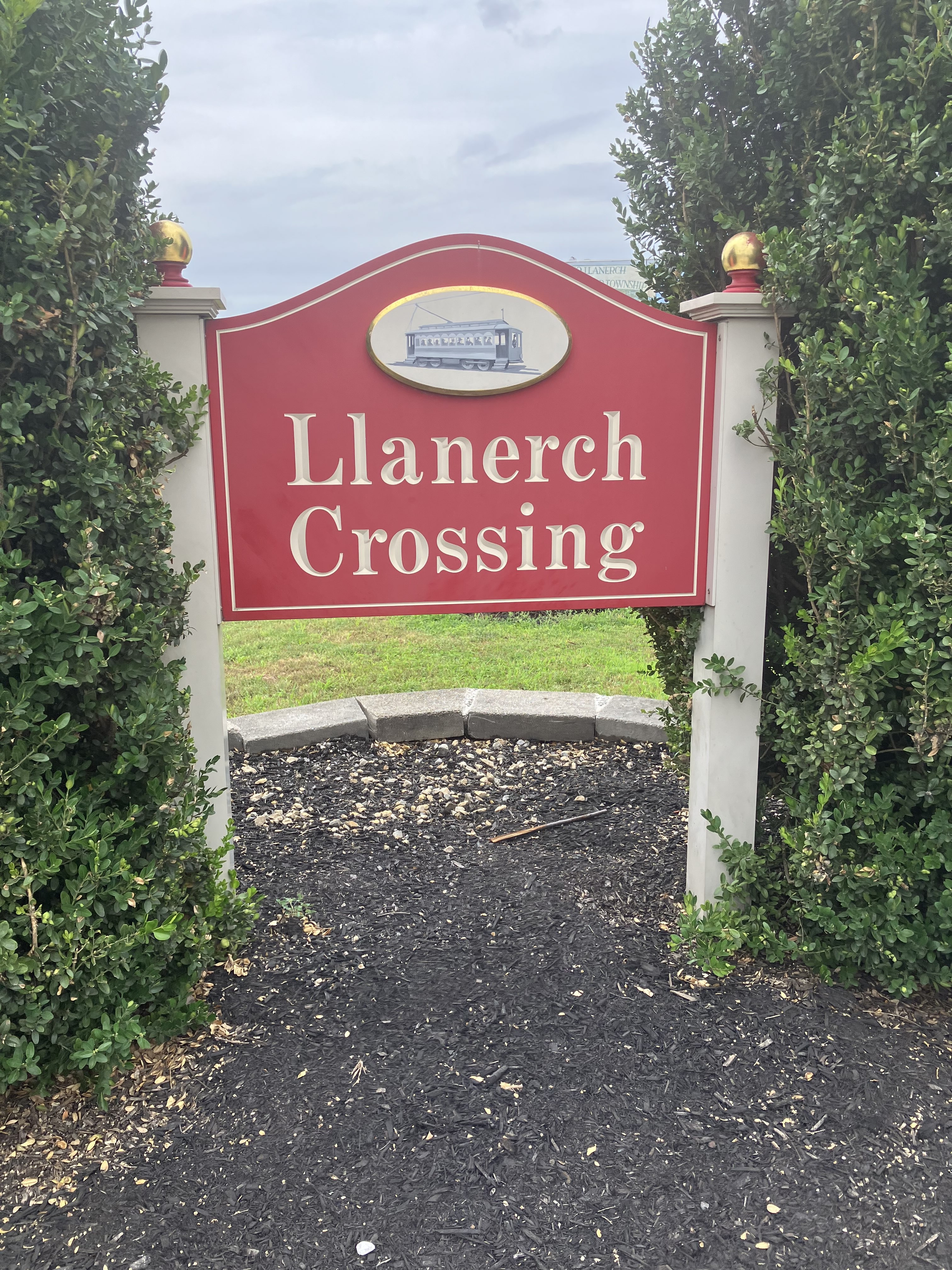 Llanerch Crossing Sign